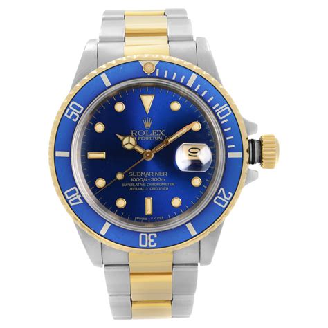 rolex submariner acciaio oro quadrante blu|rolex subacqueo.